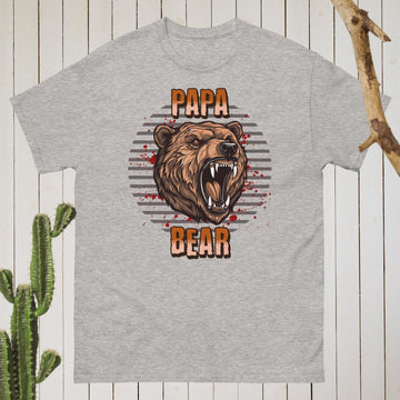Fierce Papa Bear Shirt of Grizzly Bear Shirt with Novelty Sayings T-Shirt for Protective Dad shirt for Father's Day T-Shirt gift for dad
