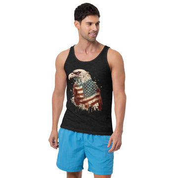 Eagle Stars and Stripes Tank Top of American Flag Tops for Soldier Tank top for Patriot Shirt for fourth of July Shirt of USA pride top
