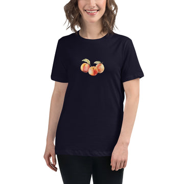 Gender Neutral Peachy T Shirt fruity shirt for summer water colour style fruit lover top for summer time peach shirt gift for vegans T-Shirt