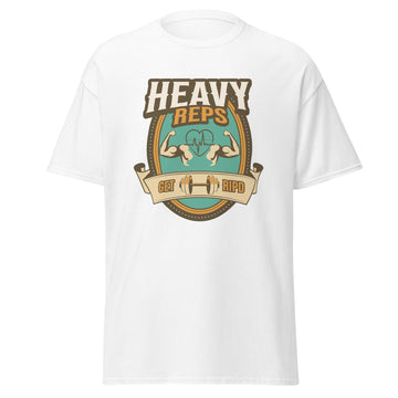 Heavy Reps T-Shirt for gym Unisex gym Tee Oversized Gym Shirt for Weight Lifting Tee for Workout Shirt Men shirt Trendy T-Shirts for jogging