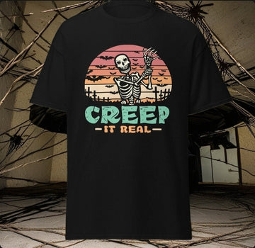 Creep It Real Zombie Shirt for Halloween Shirt for halloween party shirt with dancing skeleton shirt for trick or treat shirt gift for Fall