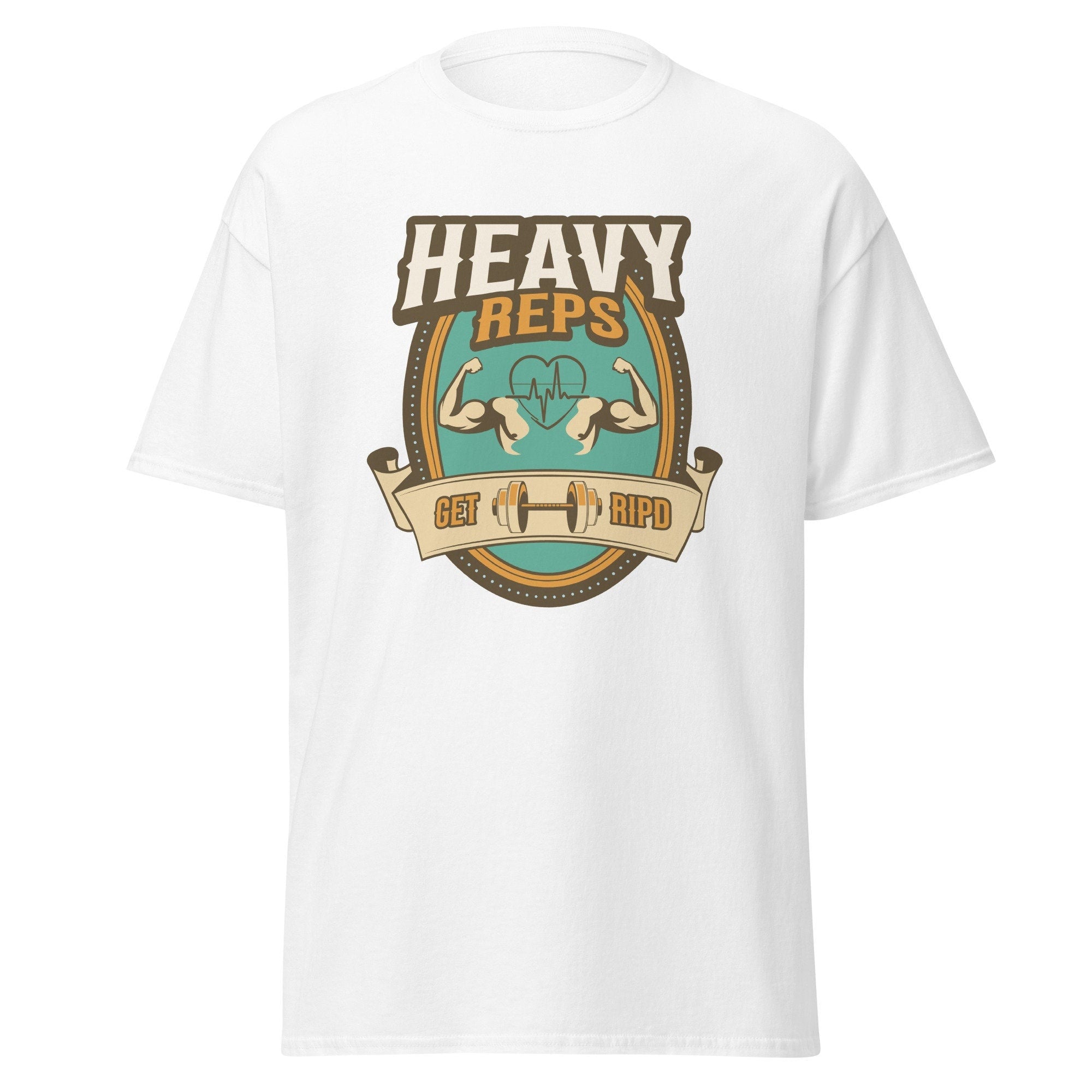Heavy Reps T-Shirt for gym Unisex gym Tee Oversized Gym Shirt for Weight Lifting Tee for Workout Shirt Men shirt Trendy T-Shirts for jogging