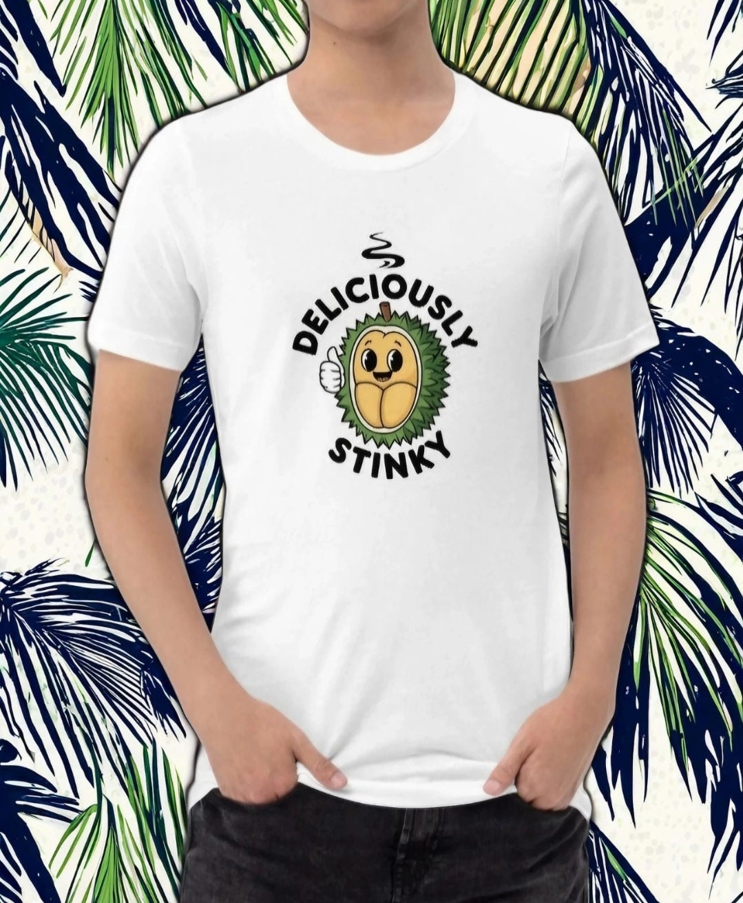 Durian t-shirt for foodies Lovers of stinky food shirt of kawaii Durian mascot king of fruit thorny sweet Fruit delicious food top XS - 4XL